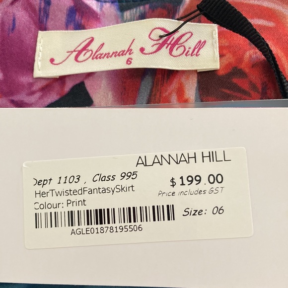 🌷2 for $20🌷 vintage Alannah Hill pencil Skirt SIZE 4 stretch Floral - Picture 4 of 7